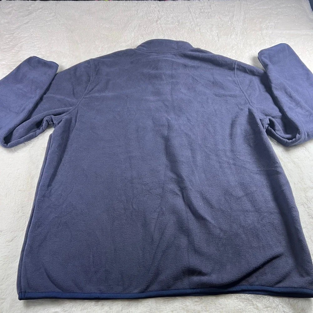 32 Degrees Heat Mens Pullover Fleece Shirt Navy Blue Size XL Snap Neck NWT